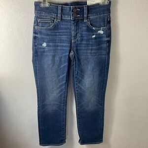 AEO Artist Crop Blue Jeans Sz 0